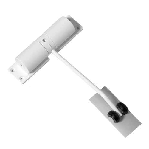 Hardware Tür Schließer, Türschließer, einstellbare automatische Feder aus Edelstahl mit Dämpfung und leichtem Schließer(White Round) von dvnFWKc