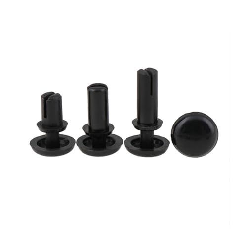 200–100 Stück Durchmesser 4,2–12 mm Nylon Kunststoff R Typ Expansion Nietmutter Schnalle Clip PC Board Nietverschluss Karosserie Stoßstange(Black,200PCS-R3550) von dvnFWKc