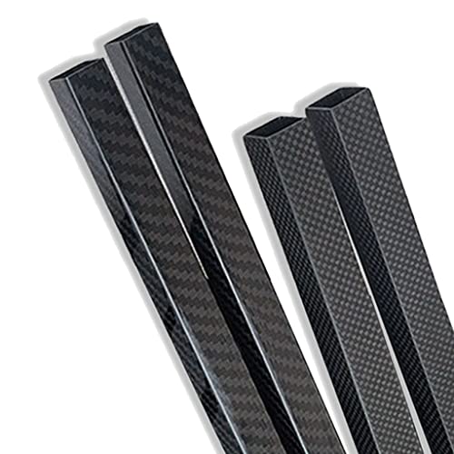 Quadratschlauch, 1 Stück 1000 mm 3K Carbonfaser-Vierkantrohr, Außendurchmesser 8 mm 10 12 15 18 20 22 25 26 30 mm, hochfestes Carbonrohr mit matter Oberfläche for R/C-Modelle(12x12x10mm Plain) von dvnFWKc