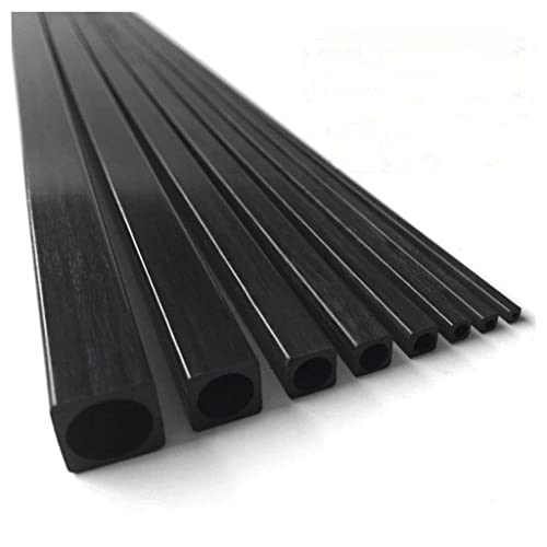 Quadratschlauch, 4 Stück Vierkantrohre aus Kohlefaser, Länge 1000 mm, Außendurchmesser 2 mm, 2,5 3 4 5 6 8 10 mm, äußeres quadratisches inneres Rundrohr for RC-Modell-DIY-Zubehör(10x10x8.5mm) von dvnFWKc