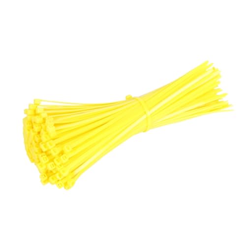 Reißverschluss Krawatten sortiert, 100 Stück Breite 1,9 mm, Länge Selbstsichernde Nylon-Kabelbinder for Befestigen(Yellow) von dvnFWKc
