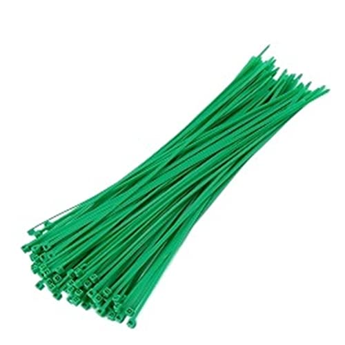 Reißverschluss Krawatten sortiert, 100 stücke 3/4x100-200 Selbstsichernde Nylon Kabelbinder Kunststoff Draht Bindung Wrap Straps(Green,3x200mm) von dvnFWKc