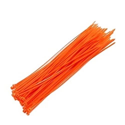Reißverschluss Krawatten sortiert, 100 stücke 3/4x100-200 Selbstsichernde Nylon Kabelbinder Kunststoff Draht Bindung Wrap Straps(Orange,4x200mm) von dvnFWKc