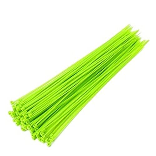 Reißverschluss Krawatten sortiert, 100 stücke 3/4x100-200 Selbstsichernde Nylon Kabelbinder Kunststoff Draht Bindung Wrap Straps(Pale green,4x200mm) von dvnFWKc