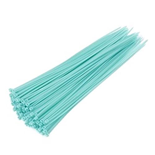Reißverschluss Krawatten sortiert, 100 stücke 3/4x100-200 Selbstsichernde Nylon Kabelbinder Kunststoff Draht Bindung Wrap Straps(Sky Blue,4x150mm) von dvnFWKc