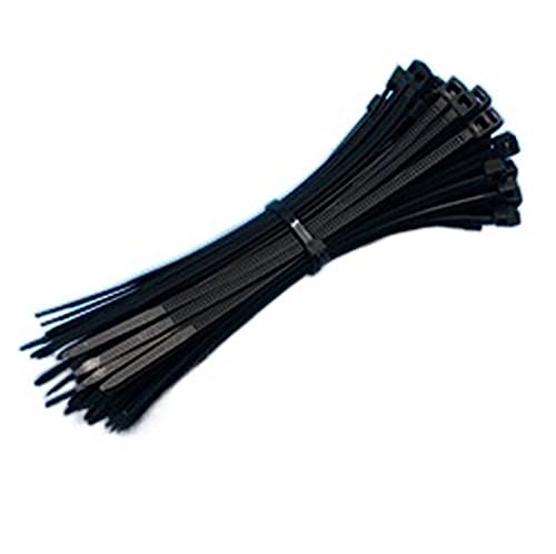 Reißverschluss Krawatten sortiert, 100 stücke Selbst Locking Nylon Kabel TiesPlastic Zip Krawatte Bindung Wrap Straps DIY Befestigen(Black,3x150mm) von dvnFWKc