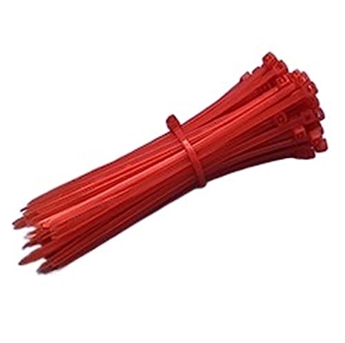 Reißverschluss Krawatten sortiert, 100 stücke Selbst Locking Nylon Kabel TiesPlastic Zip Krawatte Bindung Wrap Straps DIY Befestigen(Red,3x150mm) von dvnFWKc