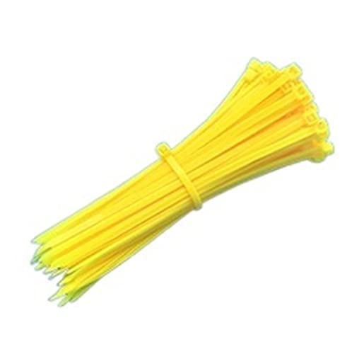 Reißverschluss Krawatten sortiert, 100 stücke Selbst Locking Nylon Kabel TiesPlastic Zip Krawatte Bindung Wrap Straps DIY Befestigen(Yellow,3x150mm) von dvnFWKc