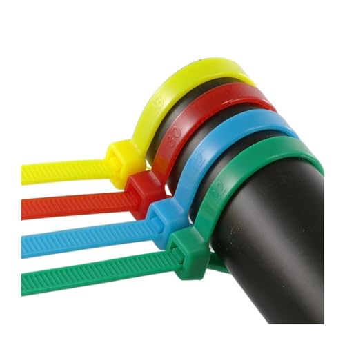 Reißverschluss Krawatten sortiert, 100PCS Farbe Hohe Temperatur Beständig Kunststoff Nylon Kabelbinder 15cm-30cm Bindung Schnalle(Green,3.6x200) von dvnFWKc