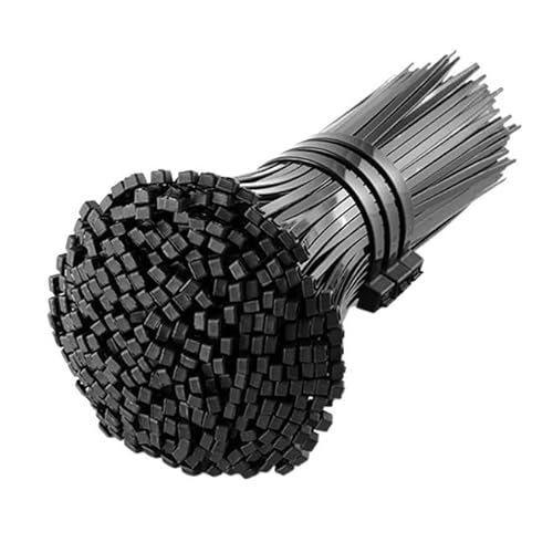 Reißverschluss Krawatten sortiert, 100PCS Selbstsichernde Kunststoff Nylon Krawatte Schwarz Veranstalter Befestigen Kabel Schleife Draht Wrap(3x200mm) von dvnFWKc