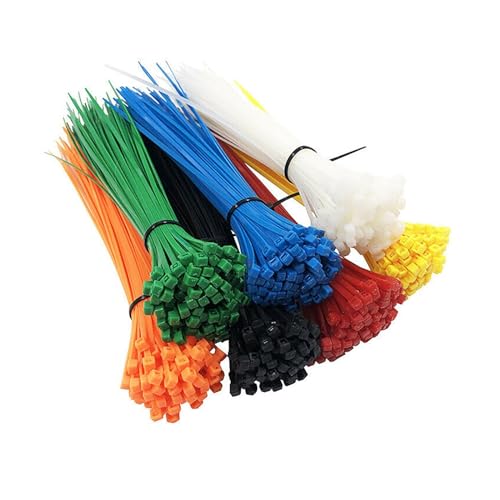 Reißverschluss Krawatten sortiert, 15Pcs Farbe Nylon Kabelbinder 4 * 200mm Kunststoff Selbst-Verriegelung(Fluorescent Green) von dvnFWKc