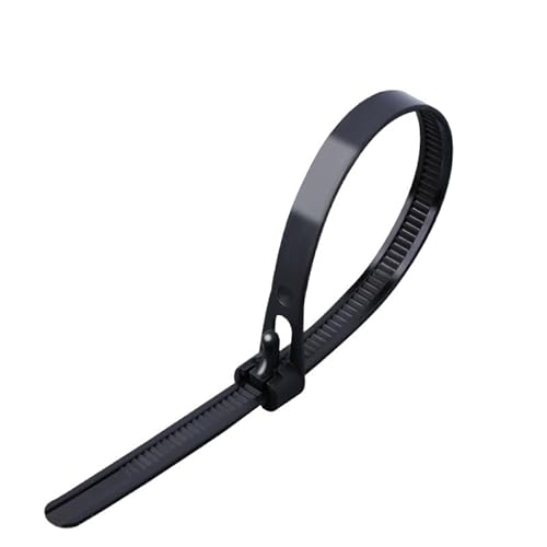Reißverschluss Krawatten sortiert, 20 stücke Kunststoff Kabelbinder 8 * 200-450 Lösbar Nylon Abnehmbare Bündel(Black,8x250mm) von dvnFWKc