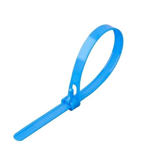 Reißverschluss Krawatten sortiert, 20 stücke Kunststoff Kabelbinder 8 * 200-450 Lösbar Nylon Abnehmbare Bündel(Blue,8x200mm) von dvnFWKc