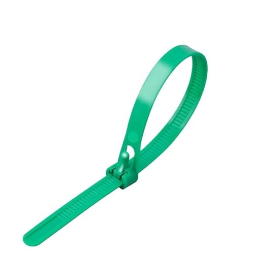 Reißverschluss Krawatten sortiert, 20 stücke Kunststoff Kabelbinder 8 * 200-450 Lösbar Nylon Abnehmbare Bündel(Green,8x200mm) von dvnFWKc