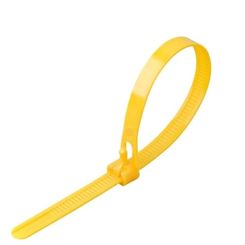 Reißverschluss Krawatten sortiert, 20 stücke Kunststoff Kabelbinder 8 * 200-450 Lösbar Nylon Abnehmbare Bündel(Yellow,8x150mm) von dvnFWKc