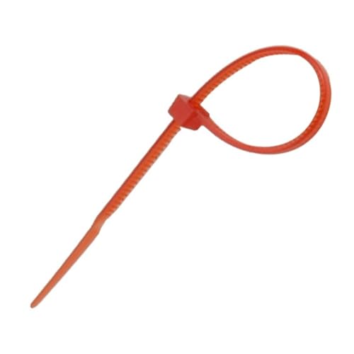 Reißverschluss Krawatten sortiert, 3 x 100 mm selbstsichernde Nylon-Kabelbinder, Stück, bunte Kabelbinderschlaufe for ordentliche Drähte(Red) von dvnFWKc