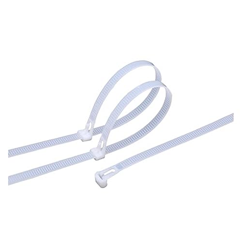 Reißverschluss Krawatten sortiert, 30PCS Selbstsichernde Kunststoff Feste Nylon Kabelbinder Abnehmbare Zipper Bindung Riemen(White,5x200 30pcs) von dvnFWKc