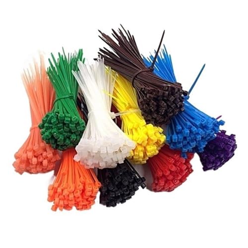 Reißverschluss Krawatten sortiert, 4,8mm Breite 20 stücke Farbe 5X200MM Selbst-Locking Nylon Draht Kabel Zip Krawatten Veranstalter Befestigen(Yellow) von dvnFWKc