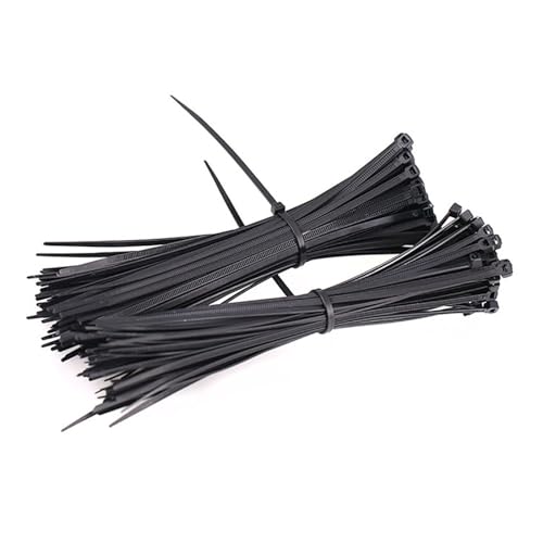 Reißverschluss Krawatten sortiert, 50 Stück Nylon-Kabelbinder aus Kunststoff, selbstsichernde Reißverschlussschnalle, Kabelbinder, 3 x 80 mm – 4 300(4x150mm) von dvnFWKc