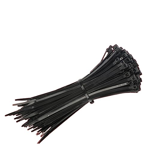 Reißverschluss Krawatten sortiert, Kunststoff Nylon Kabelbinder 100 PCS Schwarz Befestigungs Ring Zipper(5x250mm) von dvnFWKc