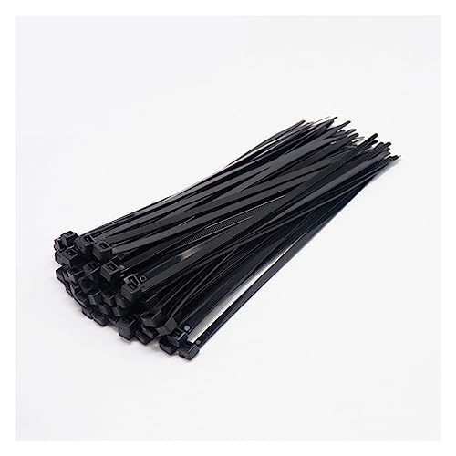 Reißverschluss Krawatten sortiert, Kunststoff Nylon Krawatte 100 PCS Schwarz Kabel Befestigung Ring Zip Wraps Strap Set(3x60mm) von dvnFWKc