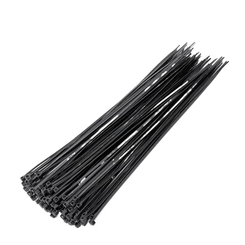Reißverschluss Krawatten sortiert, Selbstsichernder Kabelbinder aus Kunststoff und Nylon, 100 Stück, Schwarz, 3 4 5 * 60-150, Befestigungsring(3X150 100PCS) von dvnFWKc