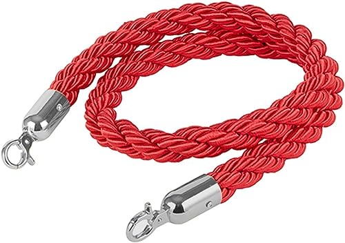 Stanchion Seil, Abgehängte Twist Seil Warteschlange Hindernis roter Teppich Seil Warteschlange Hindernis Hanf gestrickte Seil(1 Pack,400cm/157 in) von dvnFWKc