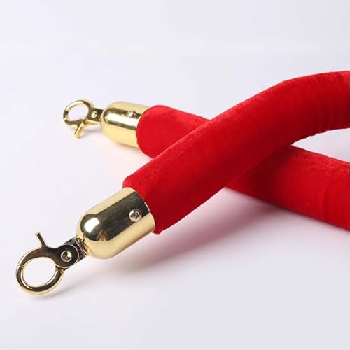 Stanchion Seil, Hängeseil Absperrseil 2er Set, Absperrseil Gedrehte Pfostenseile, Deko Hängeseile mit Metallverschlüssen(Velvet Rope,0.9m/3ft) von dvnFWKc
