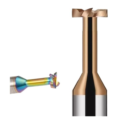 T-Schlitz Endmühle, HRC55 T-Nut-Schaftfräser Schaftfräser Hartmetall-Fräser Beschichtet 1 Stück von dvnFWKc