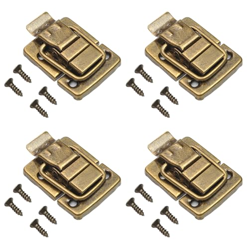 Türgriffe Sets, 12PCS Box Schnalle Riegel Fang Toggle Haspe Schmuck Fall Vintage Box Holz Fall Haspe Lock Latch von dvnFWKc