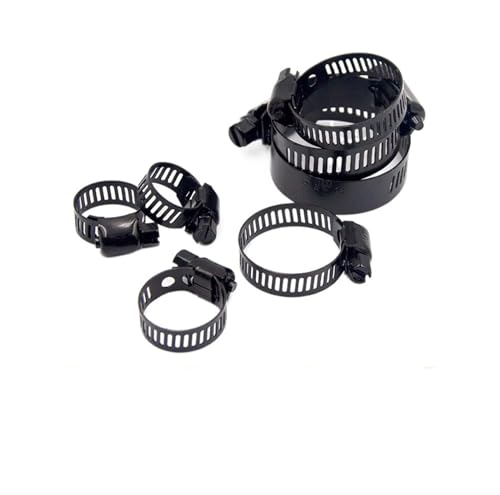 Verstellbare Schlauchklemmen Kit, 20-teiliges Schlauchschellen-Set, verstellbar, 6–38 mm, Rohrschellen, Schneckengetriebe-Schlauchschellen von dvnFWKc