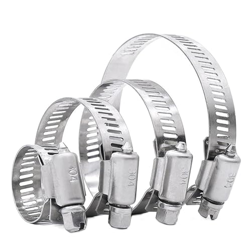 Verstellbare Schlauchklemmen Kit, Edelstahl Einstellbare Schlauch Klemmen Kraftstoff Rohr Hoop Clamp Wurm Getriebe Clip Schlauch Schloss Verstellbare Schlauchklemmen Kit, Edelstahl Einstellbare Schlauch Klemmen Kraftstoff Rohr Hoop Clamp Wurm Getriebe Clip Schlauch Schloss von dvnFWKc