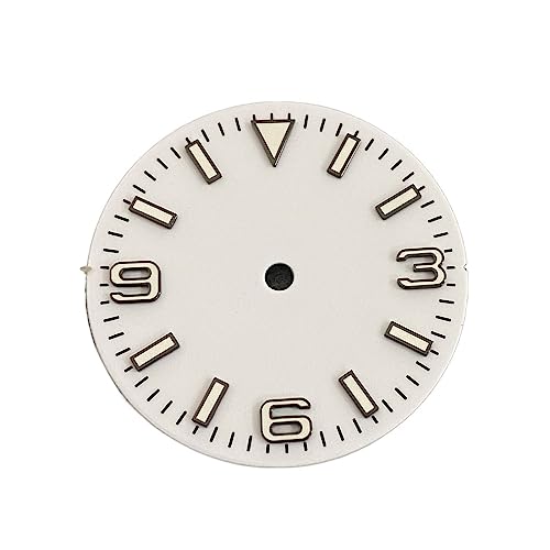 dvnFWKc Ersatz Zifferblatt, 28,5 mm Zifferblatt + Uhrenzeiger, leuchtende Zifferblätter, passend for NH35/NH36/4R/7S-Uhrwerk von dvnFWKc