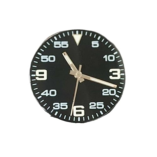 dvnFWKc Ersatz Zifferblatt, 29mm Uhr Zifferblatt + Uhr Hände Grün Leuchtende Uhren Zubehör Set Reparatur Teile von dvnFWKc