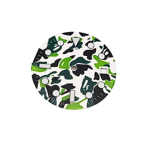 dvnFWKc Ersatz Zifferblatt, Uhrenzifferblatt-Zubehör Camouflage-Zifferblatt mit Kalenderfenster Leuchtzifferblätter Bewegung dvnFWKc Ersatz Zifferblatt, Uhrenzifferblatt-Zubehör Camouflage-Zifferblatt mit Kalenderfenster Leuchtzifferblätter Bewegung von dvnFWKc