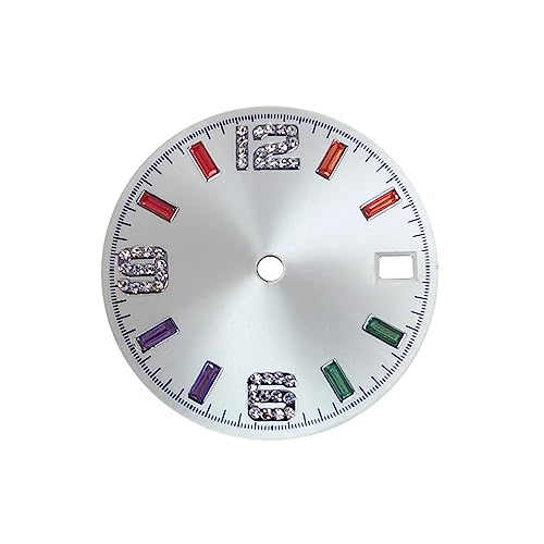 dvnFWKc Ersatz Zifferblatt, Zifferblatt mit Sonnenmuster und Regenbogenskala, 28,5 mm, Uhrenzifferblatt, passend for Uhrenbewegungs-Modifikationsteil dvnFWKc Ersatz Zifferblatt, Zifferblatt mit Sonnenmuster und Regenbogenskala, 28,5 mm, Uhrenzifferblatt, passend for Uhrenbewegungs-Modifikationsteil von dvnFWKc