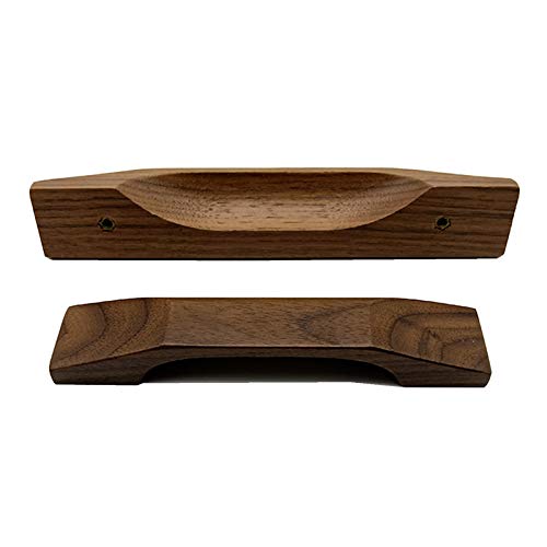 dvnFWKc Holzschubladenknöpfe ziehen Griffe, Holzgriffe, 2 Stück, Walnuss-Garderobengriff mit Befestigungsschrauben, Schubladengriff von dvnFWKc