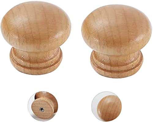 dvnFWKc Holzschubladenknöpfe ziehen Griffe, Holzgriffe ziehen, 2 x runde Möbelgriffe for Kleiderschrank, Schrank, bogenförmiger Griff von dvnFWKc