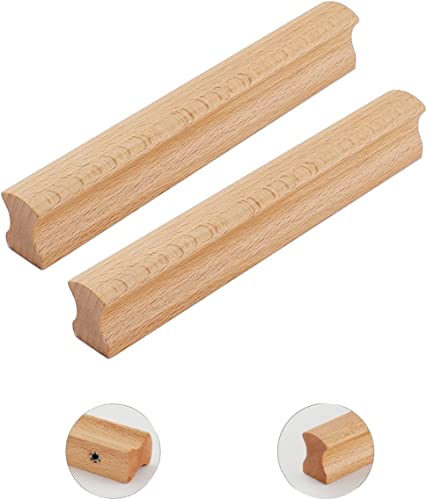 dvnFWKc Holzschubladenknöpfe ziehen Griffe, Holzgriffe ziehen, 2 x runde Möbelgriffe for Kleiderschrank, Schrank, bogenförmiger Griff von dvnFWKc