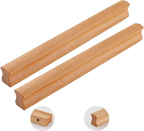 dvnFWKc Holzschubladenknöpfe ziehen Griffe, Holzgriffe ziehen, 2 x runde Möbelgriffe for Kleiderschrank, Schrank, bogenförmiger Griff von dvnFWKc