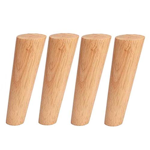 dvnFWKc Möbel Ersatzfuß, 4 stücke Holz Möbel Beine Schräge Kegel Ersatz Füße mit Montage Platte Schrauben von dvnFWKc