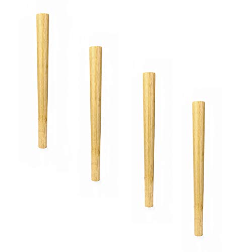 dvnFWKc Möbel Ersatzfuß, Holz Tischbeine Möbel Sofa Beine Konische Stützbeine Ersatzfüße Rund 4er Pack von dvnFWKc