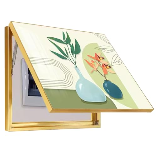 dvnFWKc Vertikale elektrische Zählerbox, dekorative Malerei, elektrische Platte, versteckte Malerei, elektrische Zähler, dekorative Abdeckung mit hydraulischer Stangenhalterung (D,70 x 50 cm) von dvnFWKc