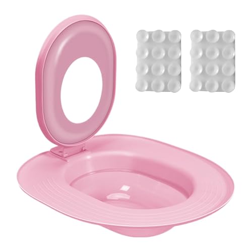 dwxnauixl Katzentoiletten Trainingsset, wiederverwendbares Toiletten Schritt Schritt Mülleimer Übergangswerkzeug, abnehmbare Saugnäpfe, PP, für den Innenbereich, Rosa von dwxnauixl