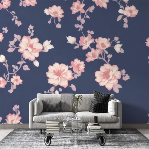 Fototapete Blaue Natur Selbstklebende Tapete Modernes Blumendesign Wandtapete Deko Seidenstoff, Vlies 3D Effekt - Abziehen & Aufkleben - 130x80cm - Rosa L9 Fototapete Blaue Natur Selbstklebende Tapete Modernes Blumendesign Wandtapete Deko Seidenstoff, Vlies 3D Effekt - Abziehen & Aufkleben - 130x80cm - Rosa L9 von dyausi