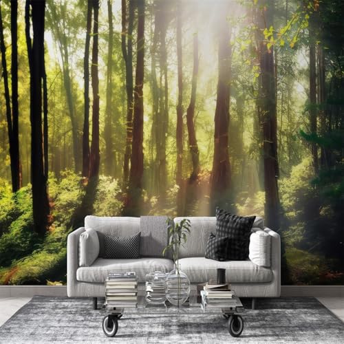 Fototapete Landschaft Selbstklebende Tapete Wald-Blumen Wandtapete Deko Seidenstoff, Vlies 3D Effekt - Abziehen & Aufkleben - 250x175cm -Grün L13 Fototapete Landschaft Selbstklebende Tapete Wald-Blumen Wandtapete Deko Seidenstoff, Vlies 3D Effekt - Abziehen & Aufkleben - 250x175cm -Grün L13 von dyausi