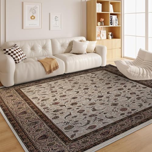 Landhausstil Teppich 140x200 Blumen Schlafzimmer rutschfest Waschbar in Waschmaschine - Floral Carpet Kurzflor für Wohnzimmer, Esszimmer, Kinderzimmer - G67 Landhausstil Teppich 140x200 Blumen Schlafzimmer rutschfest Waschbar in Waschmaschine - Floral Carpet Kurzflor für Wohnzimmer, Esszimmer, Kinderzimmer - G67 von dyausi