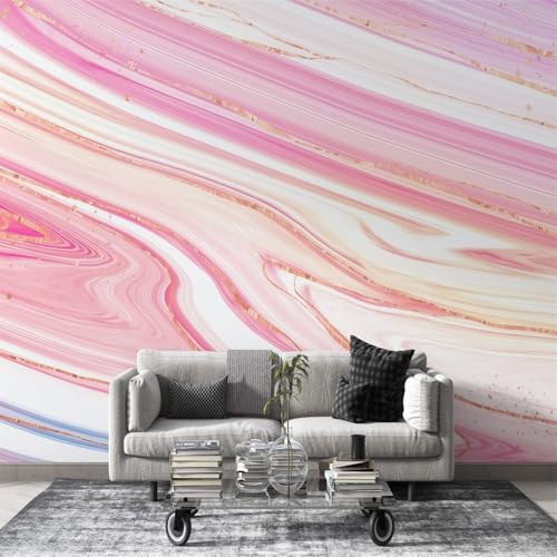 Tapete Abstraktes Marmormuster Fototapete Modernes Design Wandtapete Deko für Wohnzimmer Schlafzimmer, Abziehen & Aufkleben, Vlies 3D Effekt - 390x260cm - Rosa L27 Tapete Abstraktes Marmormuster Fototapete Modernes Design Wandtapete Deko für Wohnzimmer Schlafzimmer, Abziehen & Aufkleben, Vlies 3D Effekt - 390x260cm - Rosa L27 von dyausi