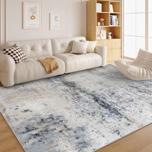 dyausi Abstrakt Teppich 140x200 Retro Schlafzimmer rutschfest Waschbar in Waschmaschine - Blumenmuster Carpet Kurzflor für Wohnzimmer, Esszimmer, Kinderzimmer - G123 von dyausi