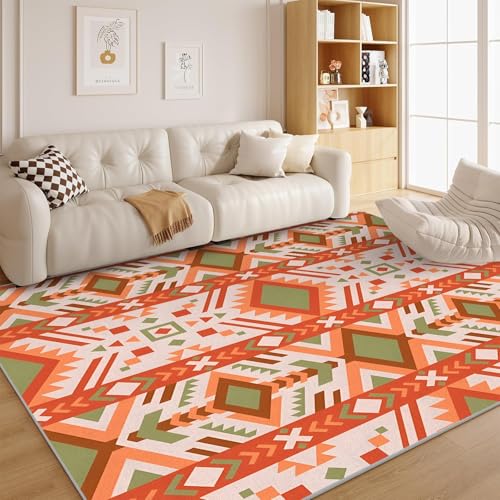 dyausi Abstraktes Muster Teppich 140x200 Vintage Schlafzimmer rutschfest Waschbar in Waschmaschine - Bohème Carpet Kurzflor für Wohnzimmer, Esszimmer, Kinderzimmer - G14 dyausi Abstraktes Muster Teppich 140x200 Vintage Schlafzimmer rutschfest Waschbar in Waschmaschine - Bohème Carpet Kurzflor für Wohnzimmer, Esszimmer, Kinderzimmer - G14 von dyausi